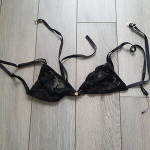 Lace Bow Pendant Y2k Strap Bra / Lingerie